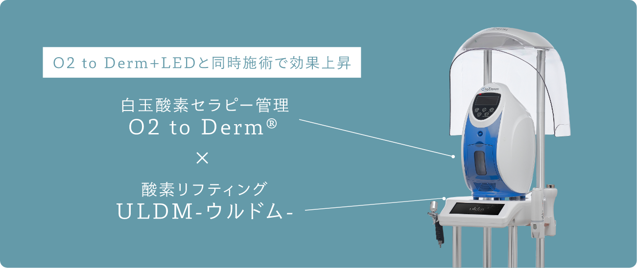 O2 to DermとULDMを同時施術して効果を高める組み合わせ